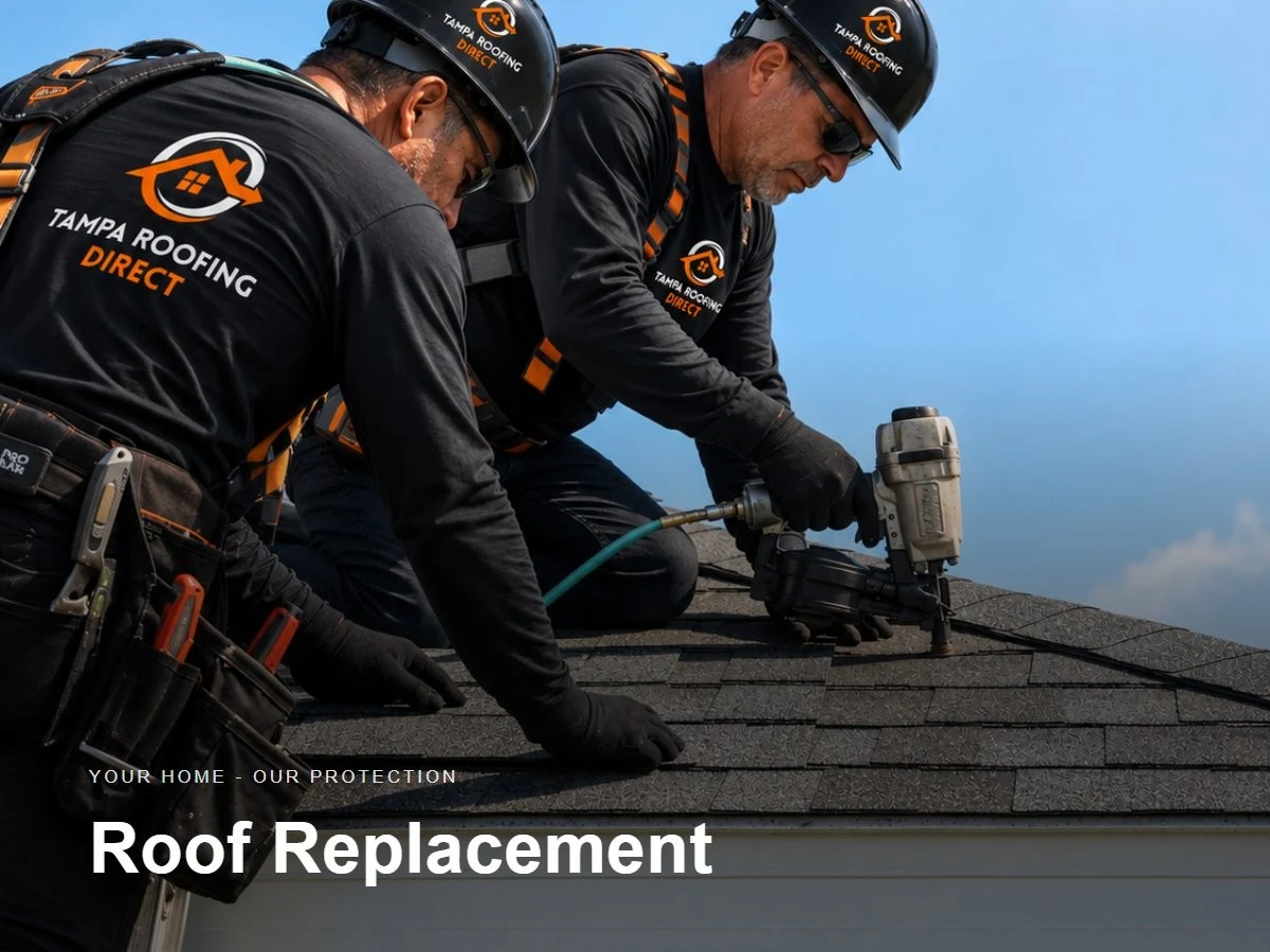 Tampa Roofing Direct crew installing a new roof